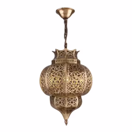 Lustre en cuivre LED, sculpture creuse, éclairage de style rétro arabe d'Asie du Sud-Est, lampes décoratives,